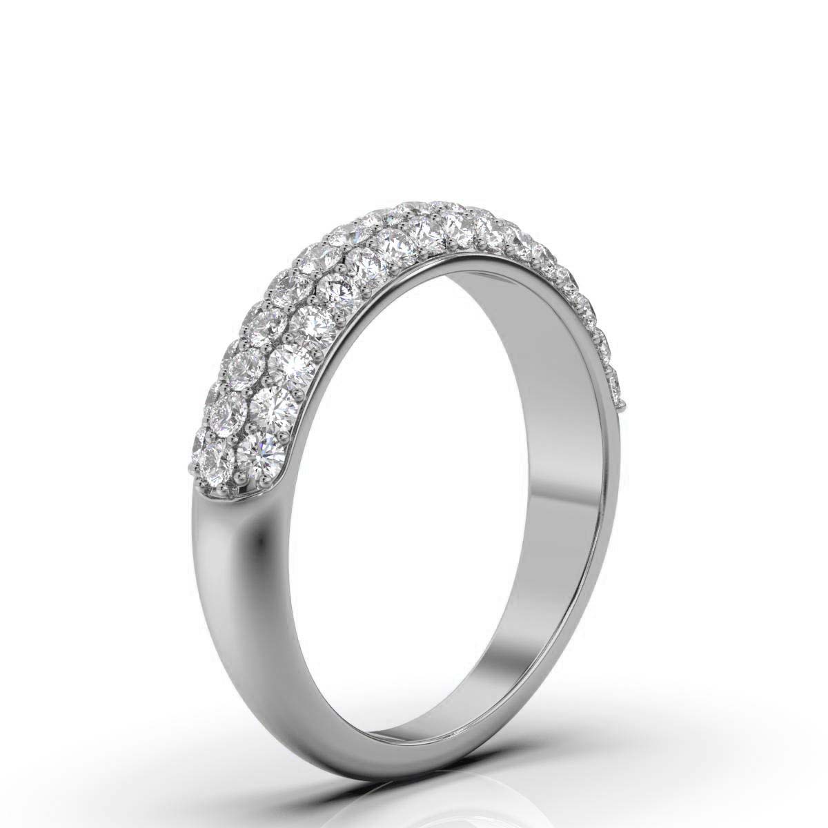 14K White Gold Veda Matching Lab Grown Diamond Band (1 ct. tw) The