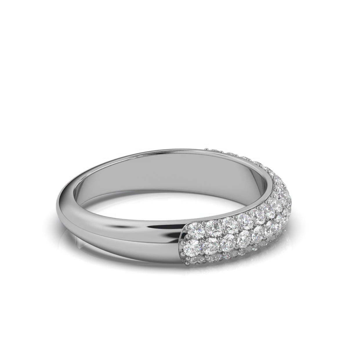 14K White Gold Veda Matching Lab Grown Diamond Band (1 ct. tw) The