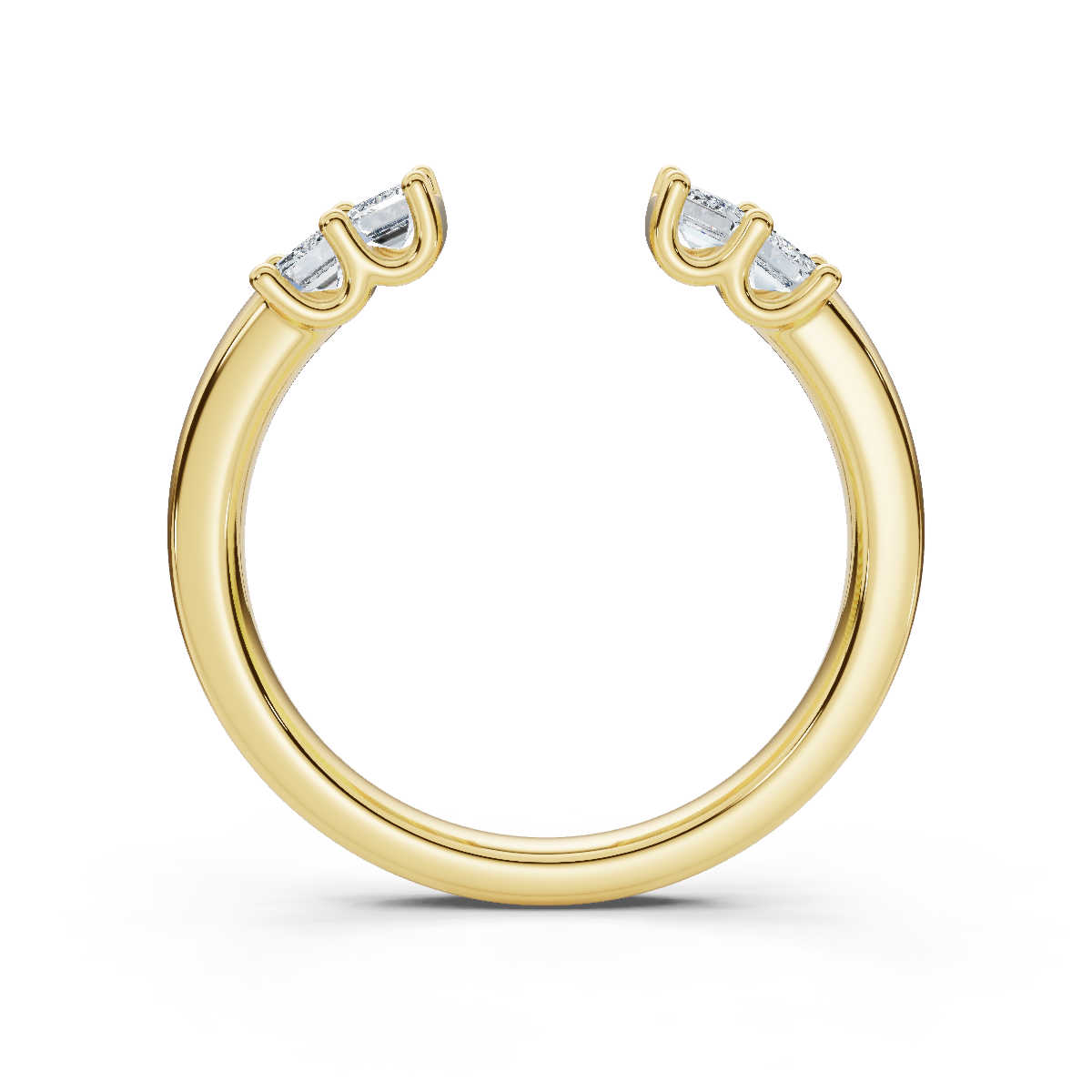 14K Yellow Gold Terra Open End Emerald Lab Grown Diamond Band (1/2 ct