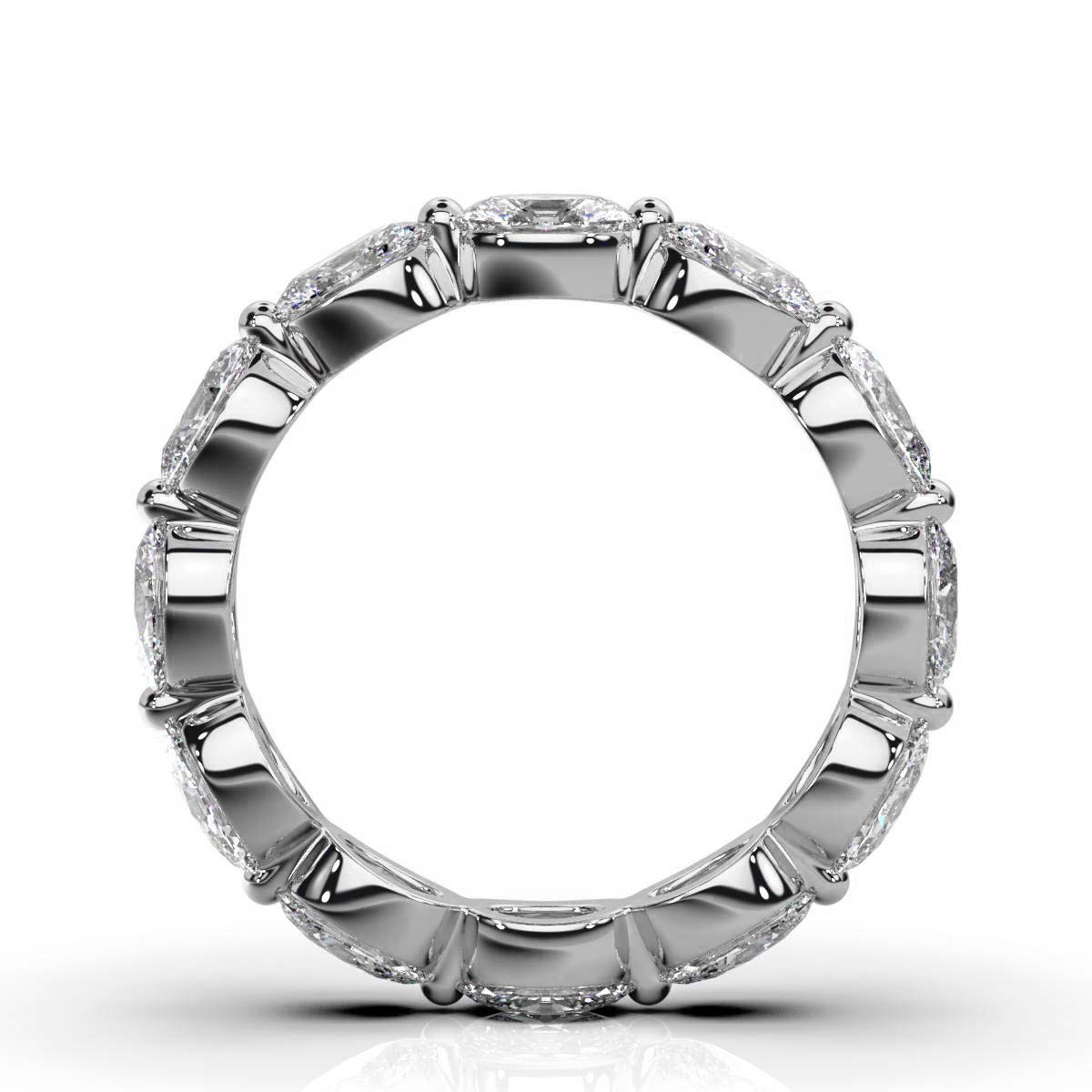 14K White Gold Oval Lab Grown Diamond Eternity Band (3.00 ct