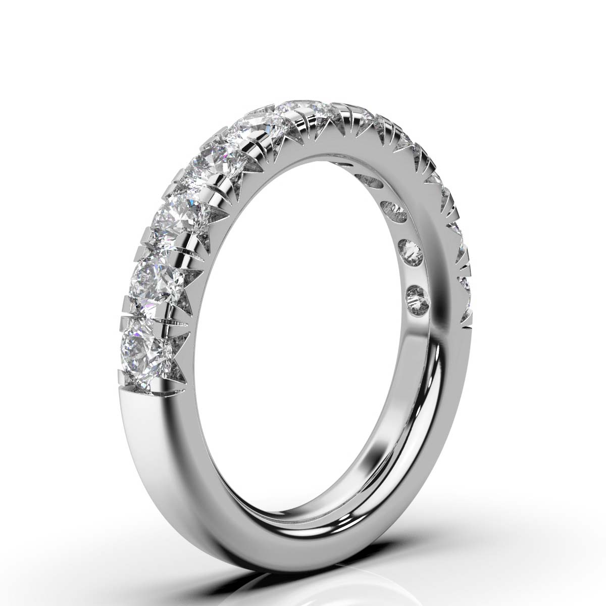 18K White Gold Miriam Lab Grown Diamond Half Eternity Band (1 1/2 ct