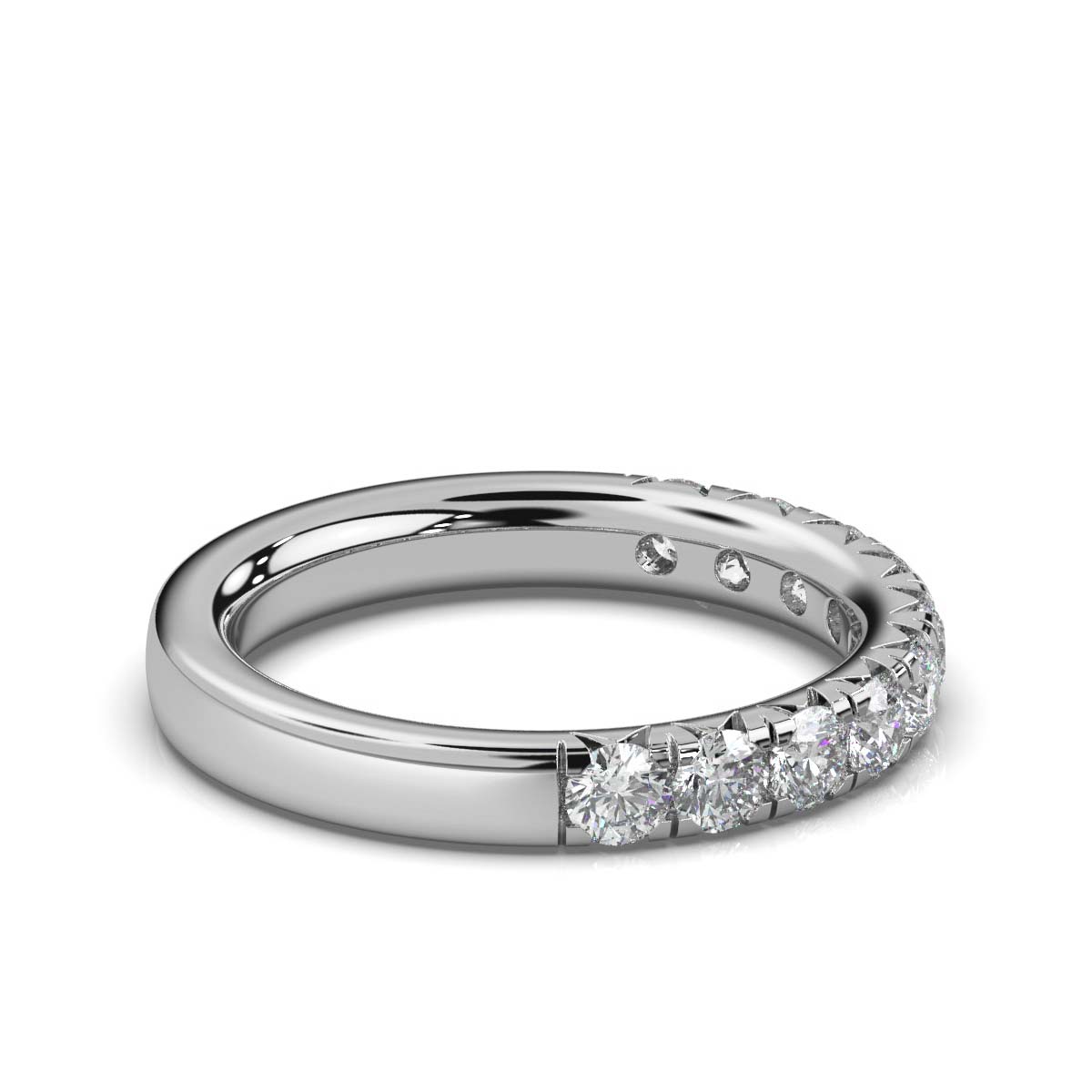18K White Gold Miriam Lab Grown Diamond Half Eternity Band (1.00 ct. tw
