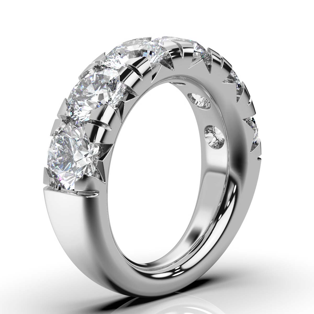 18K White Gold Miriam Lab Grown Diamond Half Eternity Band(5.00 ct. tw