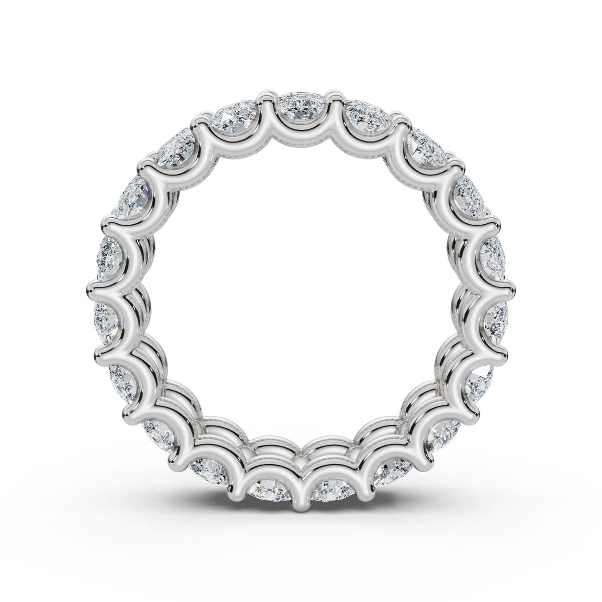 14K White Gold Alara Eternity Elongated Cushion Lab Grown Diamond Band